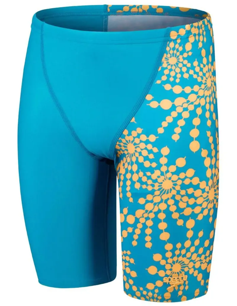 Speedo Boys Digital Allover V-Cut Jammer Ocean Depths/Carrot Cake/Apricot Jam